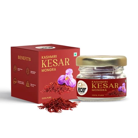 House of Farms 100% Pure Kashmiri Kesar Mongra | Saffron Mongra | Natural & Finest Saffron (1 g)