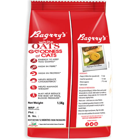 Bagrry's White Oats, 1500 gms
