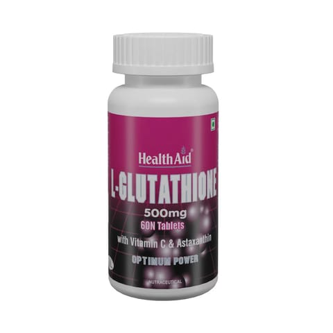 HealthAid L-Glutathione 500mg with Vitamin C & Astaxanthin (60 Tablets)