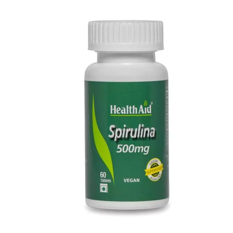 HealthAid Spirulina 500mg (60 Tablets)