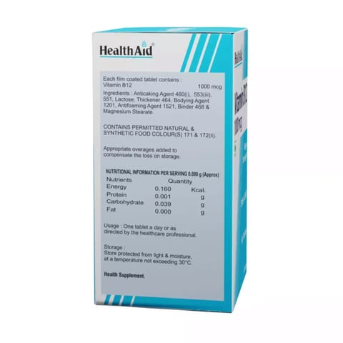 HealthAid Vitamin B12 1000?g Mega Strength  - 60 Tablets