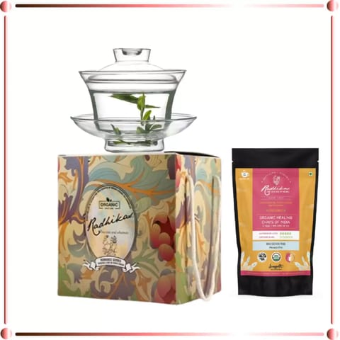 Radhikas Fine Teas and Whatnots Glass Gaiwan and Assam Masala Tea Gift Box