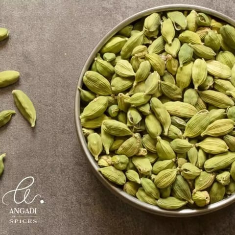 Angadi of Spices Green Cardamom 8mm 2 Packs of 50g