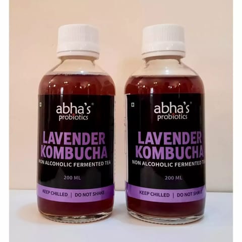 Abha's Probiotics Lavender Kombucha - Pack of Two - 200ml each