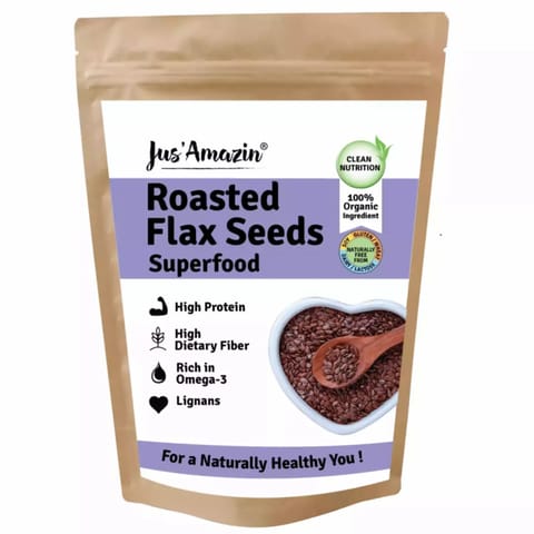 Jus Amazin Organic Roasted Flax Seeds 500g
