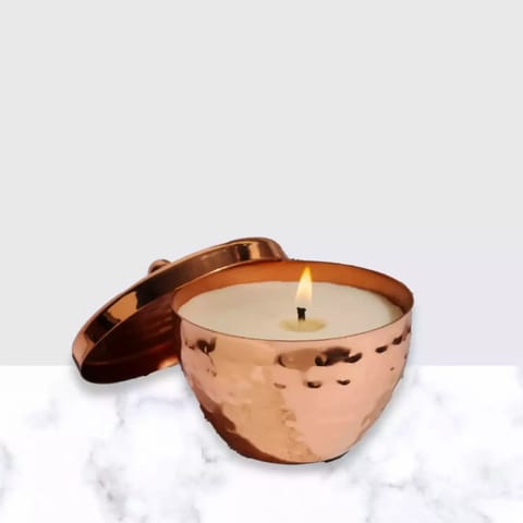 Pandabee Copper Finish Candle