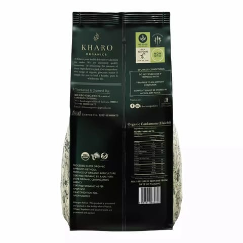 Kharo Organics | Organic Green Cardamom (Whole), 50g