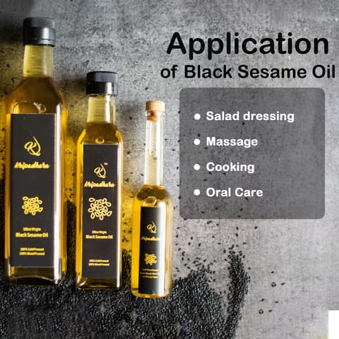 Kripadhara Ultra Virgin Black Sesame Oil- 100ml I Wood & Cold  Pressed I High In Anti Oxidant