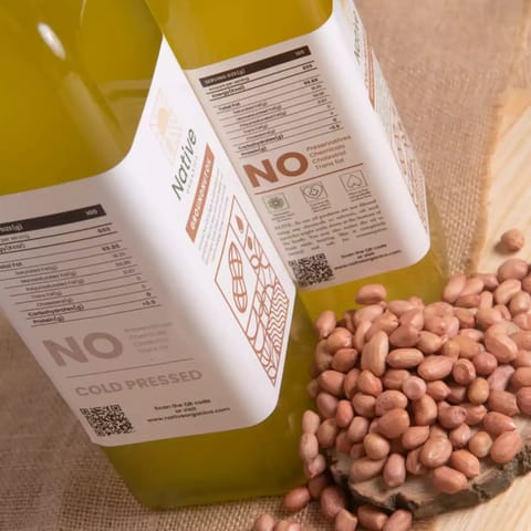 Native Organica Organic  Wood Pressed Organic  Ground Nut?Oil  500 gm