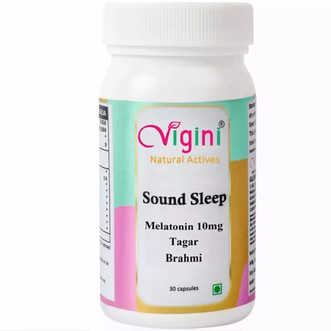 Vigini Sound Sleep Melatonin 10mg Non-Habit Forming Restful Deep Sleeping Caps Qty 30