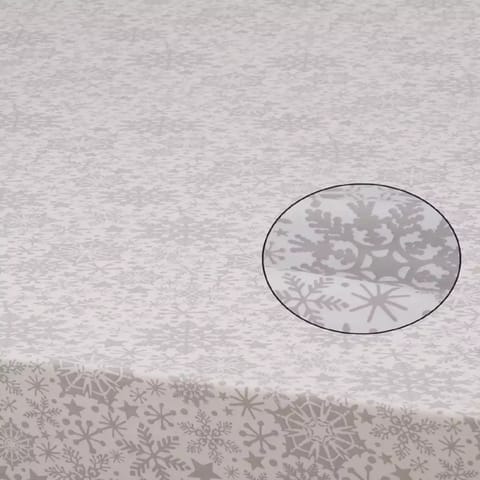 Swaas 100% Pure Cotton Snow Flake White/Grey  Double Bedsheet Set