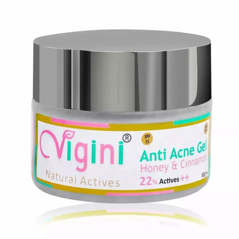 Vigini 22% Actives Anti-Acne Day Night Spot Face Gel 50g | Removes Pimples Scars Blemish Blackheads