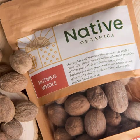 Native Organica Organic Nutmeg whole 100 gm