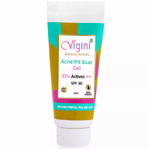 Vigini 35% Actives Anti Acne Pits & Scars Stop Spot Face Gel Men Women Boys Girls 20ml