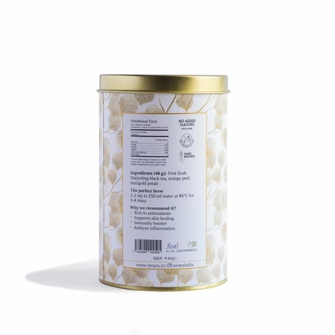 Isvara Coral Glow | Marigold Black Tea for Good Skin 30 Servings 40 grams