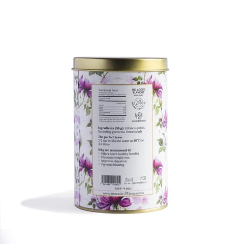 Isvara Hibiscus Haven | Hibiscus Green Tea Blend (40 servings, 50 gms)