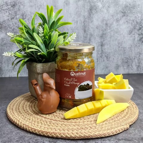 Qualinut Gourmet | Natural Sun-Dried Mango Pickle (Pack of 2 - 200 G Each)