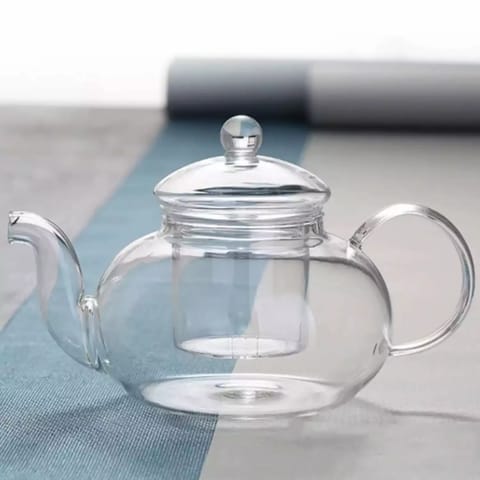Radhikas Fine Teas and Whatnots Victorian Round Glass Kettle With Infuser - The Ultimate Tea
