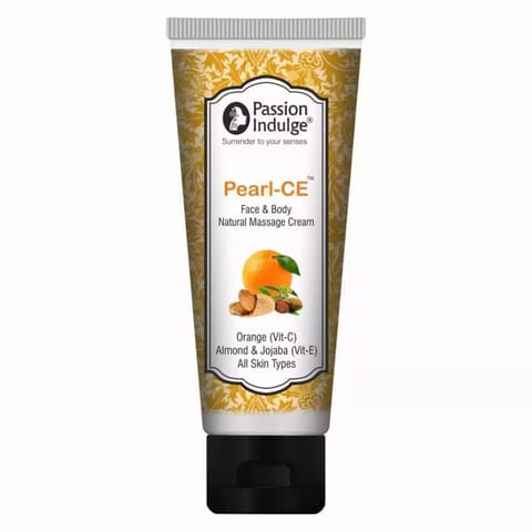 Passion Indulge Natural Massage Cream Pearl CE for Face & Body Deep Nourishing & Hydration - 100gm