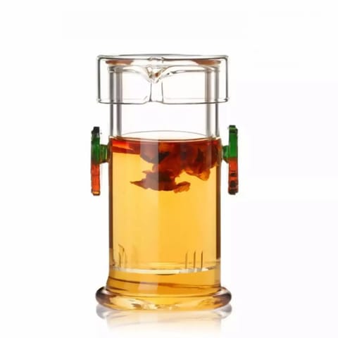 Radhikas Fine Teas and Whatnots Contemporary Glass Kettle With Porcelian Infuser - A tea lovers