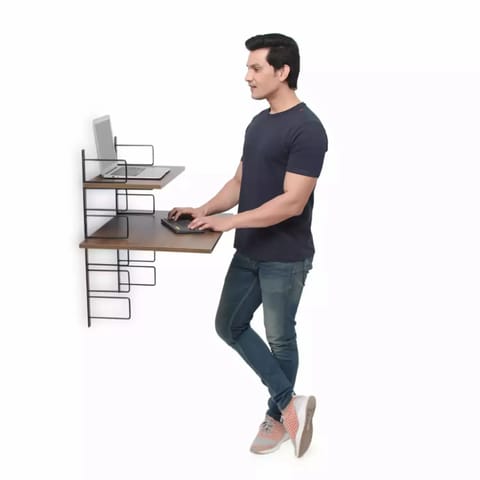 Fitizen Rack Ergonomic Height Adjustable Standing Desk (White and Frosty White)