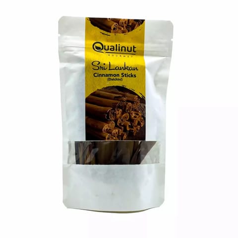 Qualinut Gourmet Sri lankan Ceylon Cinnamon Quills | Pack of Two | 50 Gm Each