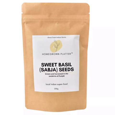 Homegrown Platter Sweet Basil Seeds Sabja 200g