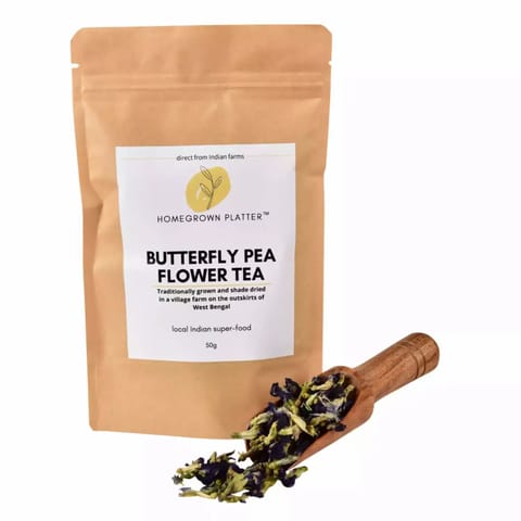 Homegrown Platter Butterfly Pea Flowers for Herbal Blue Tea 50g