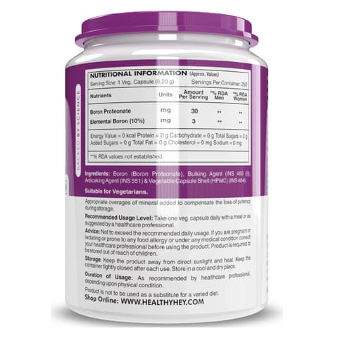 Healthyhey Nutrition Boron (250 Capsules)