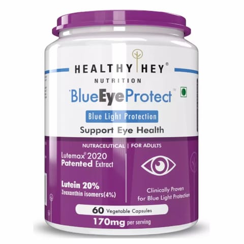 HealthyHey BlueEyeProtect, Lutein and Zeaxanthin - (60 Veg. Capsules)