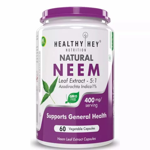 Healthyhey Nutrition Neem Leaf Extract,60 Veg. Capsules