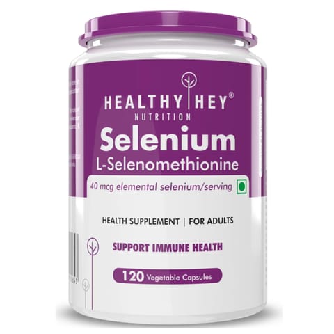 HealthyHey Nutrition Selenium Capsules (120 Vegetarian Capsules)
