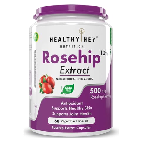 HealthyHey Nutrition Rosehip Extract,60 Veg Capsules