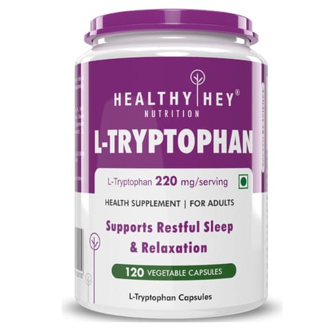 HealthyHey Nutrition L-Tryptophan -120 Veg Capsules
