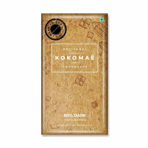 Kokoma? Artisanal Chocolate Single Origin Bean to Bar 80 percent Dark 50 gms