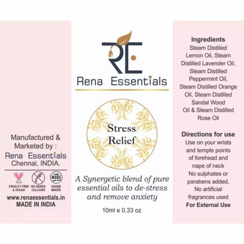 Rena Essentials Stress Relief Therapeutic Blends (10 ml)