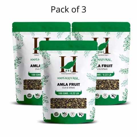 Amla Fruit Cut And Sifted Herbal Tea Ingredient 100gms Pack Of 3
