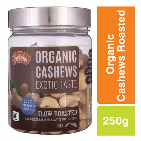 Truefarm Foods Organic Roasted Cashews 250gm