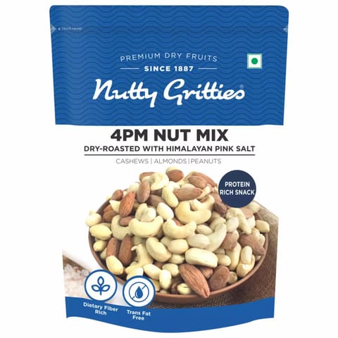 Nutty Gritties 4PM Nut Trail Mix Salted Roasted with Himalayan Pink Salt   200g