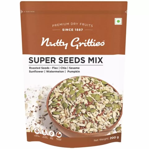 Nutty Gritties Super Seeds Mix  Roasted Seeds  200g