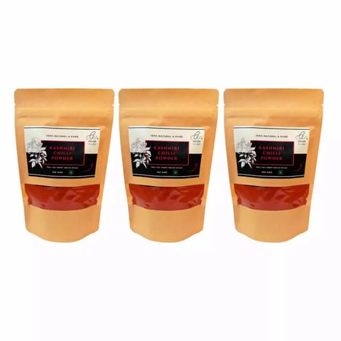 Angadi of Spices Kashmiri Chilli Powder 3 Packs of 100 gms