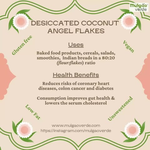 Mulga?o Verde Desiccated Coconut Angel Flakes 250 gm