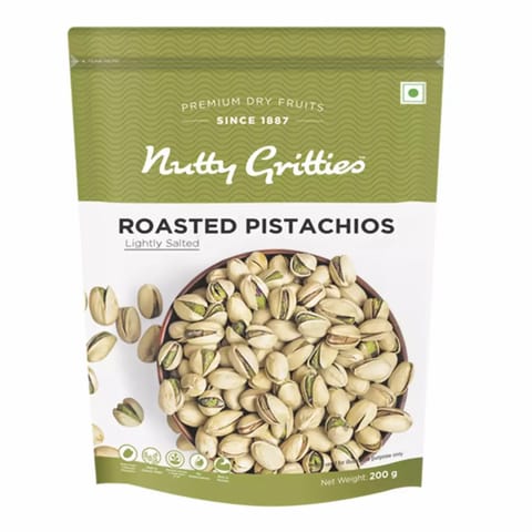 Nutty Gritties California Roasted Pistachios Pista Lightly Salted Dry Roasted 200g