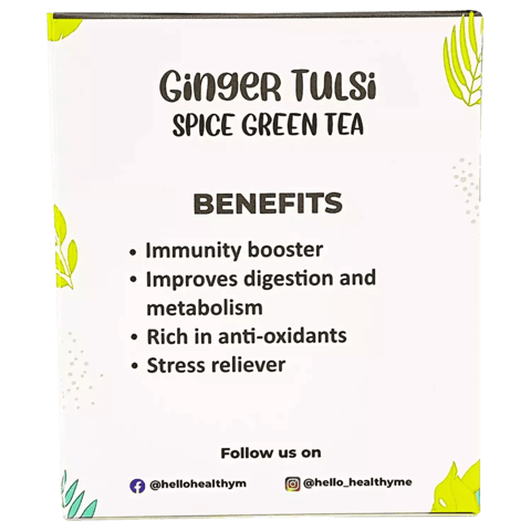 Hello Healthy Ginger Tulsi Spice Tea | Set of 2
