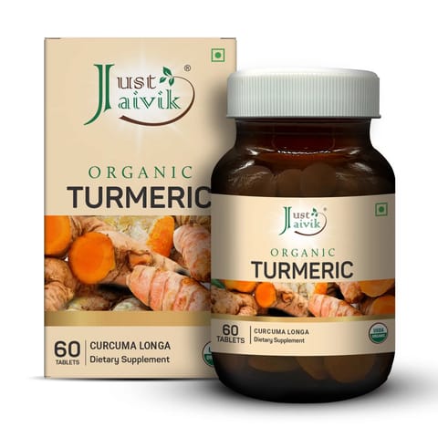 Just Jaivik Organic Turmeric Tablets  600mg 60 counts
