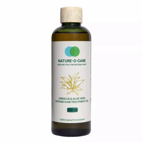 NATURE-O-CARE Hibiscus and Aloe Vera intense Hair Treatment Oil, 200ml
