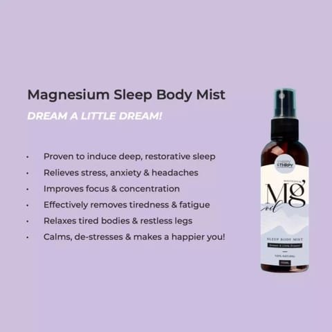 Thrpy and Thrpy Magnesium Oil Sleep Body Mist 100ml (Pack of 1)