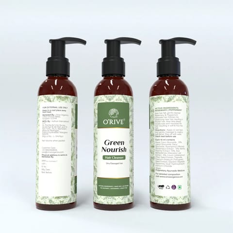 Orive Organics Green Nourish Lemongrass and Rosemary Hair Cleanser (200 ml)