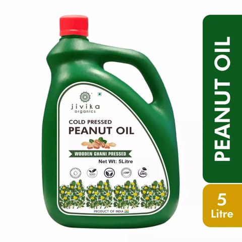 Jivika Naturals Cold Pressed Pure and Natural Peanut Oil 5L