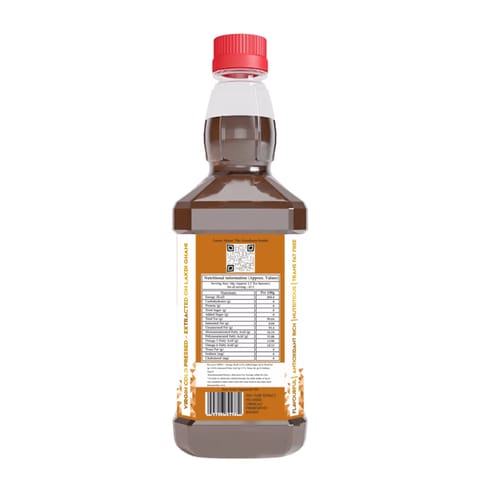 IndicWisdom Wood Pressed Mustard Oil 500 ML (Cold Pressed - Extracted on Wooden Churner)